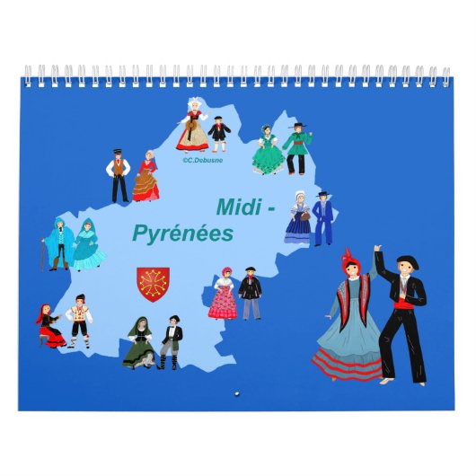 Calendrier, Midi-Pyrénées, France カレンダー (カバー)