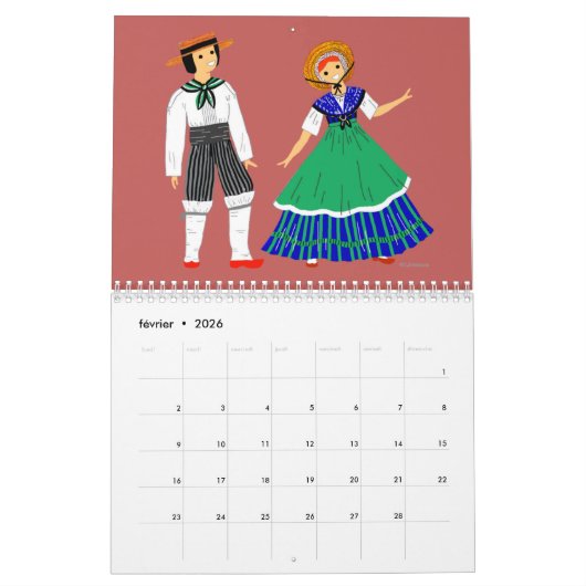 Calendrier, Midi-Pyrénées, France カレンダー (2月 2026)