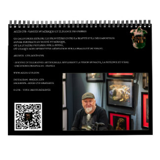 Calendrier mural d’art obscur – Format vertical カレンダー