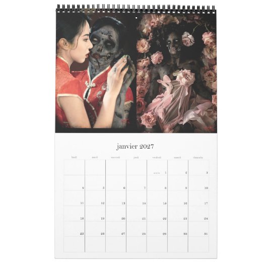 Calendrier mural de vanités – Format vertical カレンダー (1月 2027)