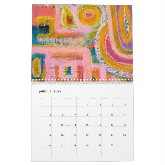 Calendrier Pat Blanche Art 2025 カレンダー (7月 2027)