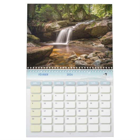 Calendrier paysages カレンダー (2月 2026)