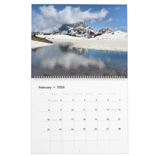 calendrier Pic du Midi d'Ossau カレンダー (2月 2026)
