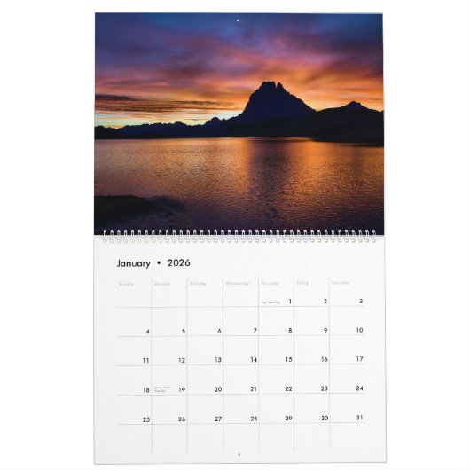 calendrier Pic du Midi d'Ossau カレンダー (1月 2026)