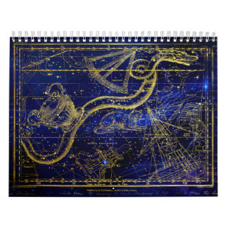Calendrier Signe du Zodiaque Bleu カレンダー