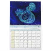 Calendrier Signe du Zodiaque Bleu カレンダー (2月 2027)