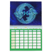 Calendrier Signe du Zodiaque Bleu カレンダー (3月 2026)
