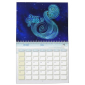 Calendrier Signe du Zodiaque Bleu カレンダー (2月 2026)