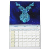 Calendrier Signe du Zodiaque Bleu カレンダー (1月 2026)