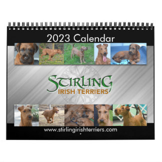 Calendrier Stirling Irish Terriers 2023 カレンダー