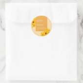 Calendula Herbal Tea Business Label ラウンドシール (バッグ)