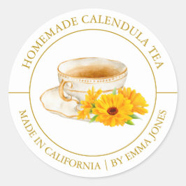 Calendula Teaラベモダンル ラウンドシール