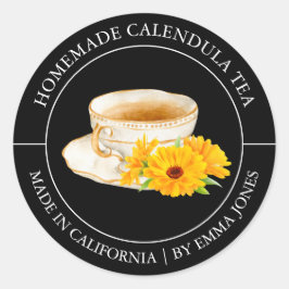 Calendula Teaラベモダンル ラウンドシール