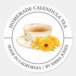 Calendula Teaラベモダンル ラウンドシール