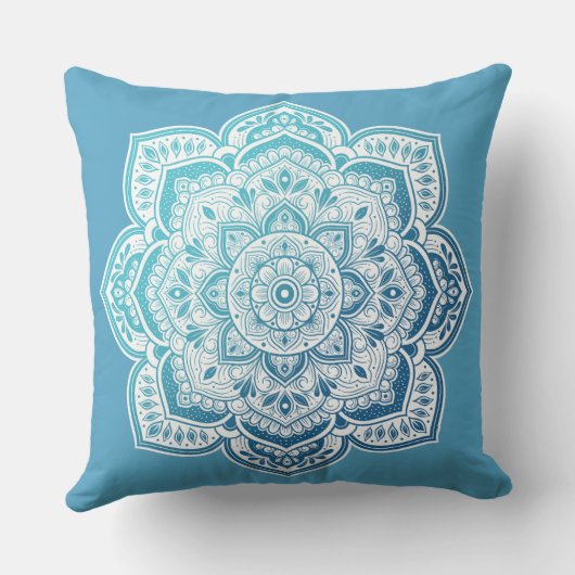 Caleum Mandala Throw Pillow クッション (裏面)