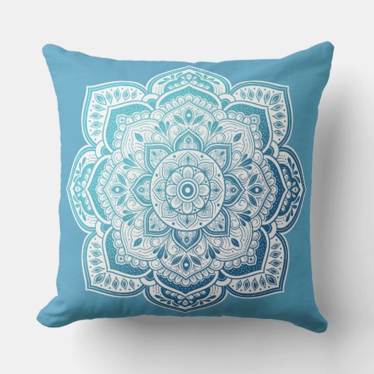 Caleum Mandala Throw Pillow クッション (正面)