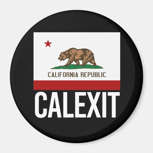 Calexit - California Exit Flag白 – - マグネット (正面)