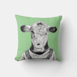 Calf in Dungaree (Moegi) クッション
