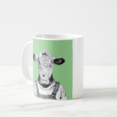 Calf in Dungaree (Moegi) コーヒーマグカップ (正面左)