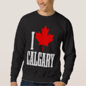 Calgary Alberta Canada Maple Leaf Canadian Flag Pr スウェットシャツ (正面)