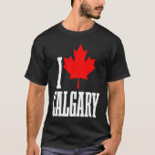 Calgary Alberta Canada Maple Leaf Canadian Flag Pr Tシャツ (正面)