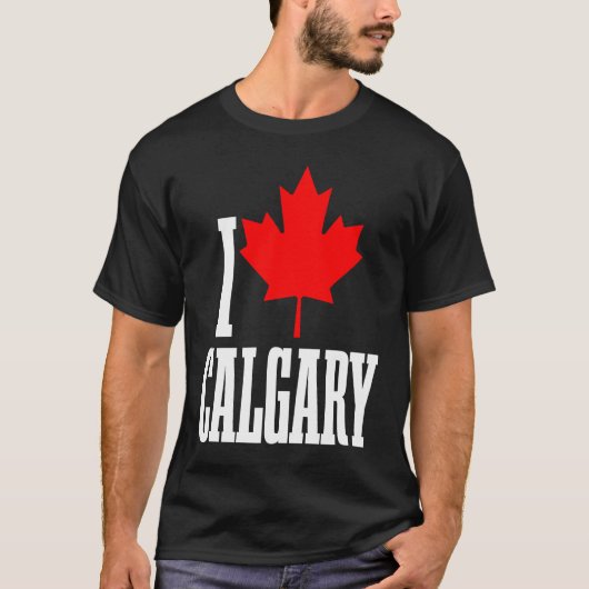 Calgary Alberta Canada Maple Leaf Canadian Flag Pr Tシャツ (正面)