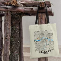 Calgary, Alberta City Map Tote Bag トートバッグ