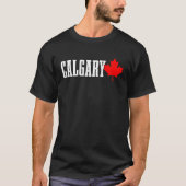 Calgary Alberta Maple Leaf Canada Canadian Flag Pr Tシャツ (正面)