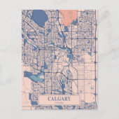 Calgary Canada Breezy City Map Travel ポストカード (正面)