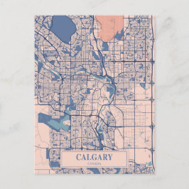 Calgary Canada Breezy City Map Travel ポストカード