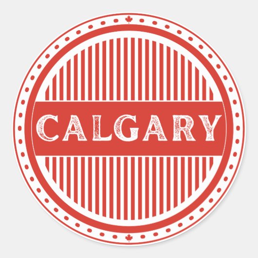 Calgary City Pride Emblem – Canadian Identity ラウンドシール (正面)