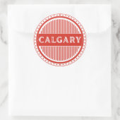 Calgary City Pride Emblem – Canadian Identity ラウンドシール (バッグ)