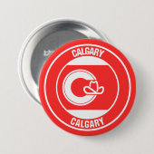 Calgary Columbia Round Emblem 缶バッジ (正面&裏面)