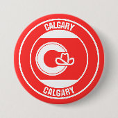 Calgary Columbia Round Emblem 缶バッジ (正面)