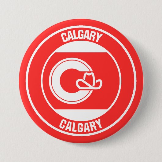 Calgary Columbia Round Emblem 缶バッジ (正面)