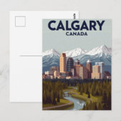 Calgary Mountain View Vintage ポストカード (正面/裏面)