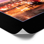 Calgary panoramic with Fireworks. ポスター (角)