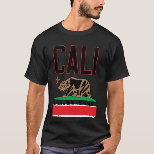 CALiくまのTシャツの西海岸カリフォルニア Tシャツ (正面)