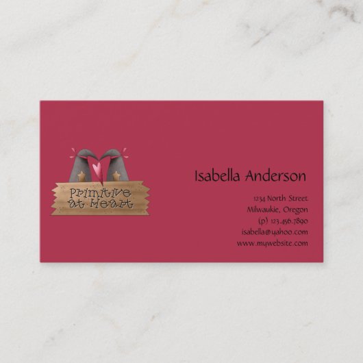 Caliのカラス · ハートの原住民 名刺 (正面)