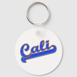 Caliのロゴの青い波 キーホルダー