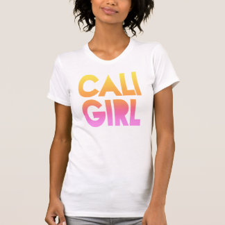 Caliの女の子のティーカリフォルニア日没のTシャツレディース上 Tシャツ