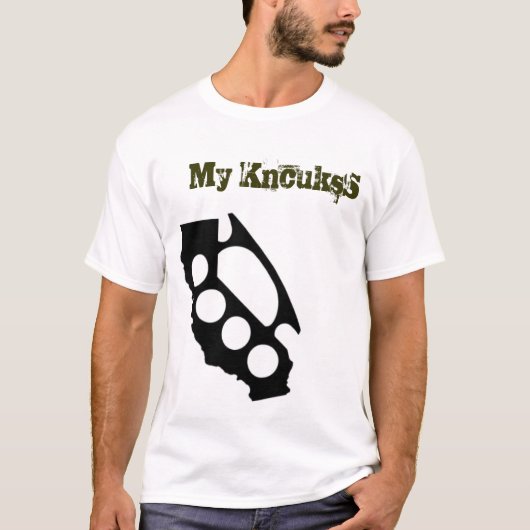 Caliの指の関節 Tシャツ (正面)