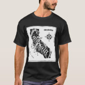 Caliカリフォルニアの落書きカリフォルニア世間擦れしたTS Tシャツ (正面)