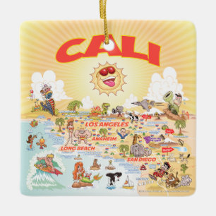 CALIサニーカリフォルニアセラミックオーナメント セラミックオーナメント