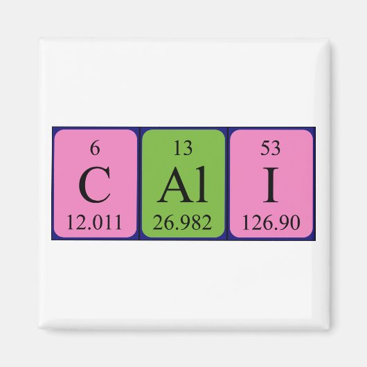 Cali期別テーブル名磁石 マグネット (正面)
