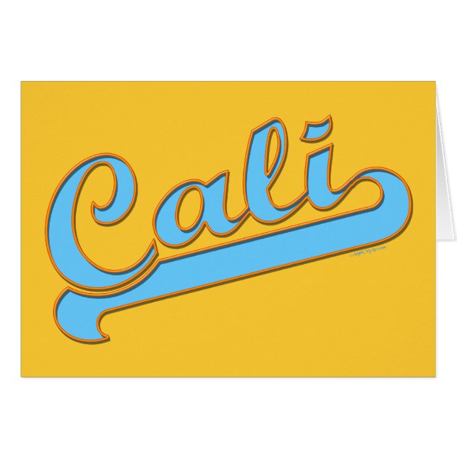 Cali California Surfer Logo in Blue (正面横)