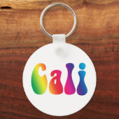 Cali Tie-Dye California Hippieロゴ キーホルダー (正面)