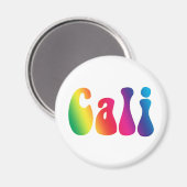 Cali Tie-Dye California Hippieロゴ マグネット (正面/裏面)