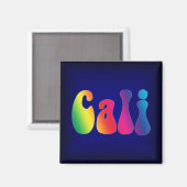 Cali Tie-Dye California Hippieロゴ マグネット (正面/裏面)