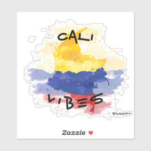 Cali vibes車のステッカーコロンビアcroquis シール (シート)